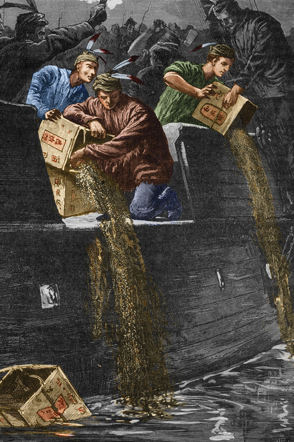 Sons of Liberty dumped tea in Boston Harbor